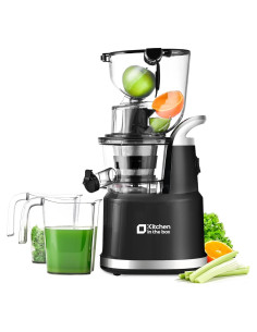 Exprimidor de Prensa Fría Cocina en la Caja MJ08 200W Negro