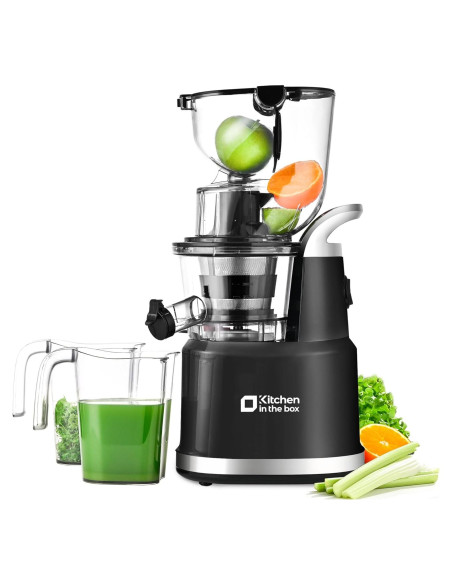 Exprimidor de Prensa Fría Cocina en la Caja MJ08 200W Negro