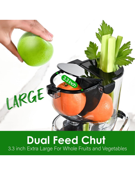 Exprimidor de Prensa Fría Cocina en la Caja MJ08 200W Negro