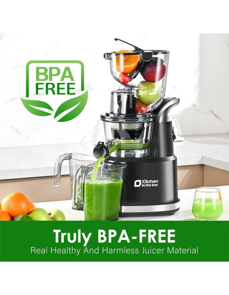 Exprimidor de Prensa Fría Cocina en la Caja MJ08 200W Negro