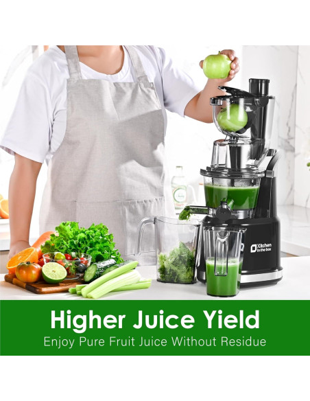 Exprimidor de Prensa Fría Cocina en la Caja MJ08 200W Negro