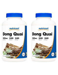 Nutricost Dong Quai 565mg 240 Cápsulas (2 Botellas) Sin OGM