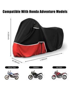 Cubierta de Motocicleta Sportuli Aventura 420D para Honda 2