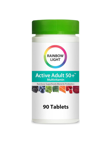 Multivitamina Rainbow Light Adulto Activo 50+, 90 Tabletas Multivitamina Rainbow Light Adulto Activo 50+, 90 Tabletas