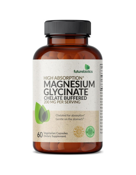 Futurebiotics Magnesio Glicinato 200 mg 60 Cápsulas Vegetarianas