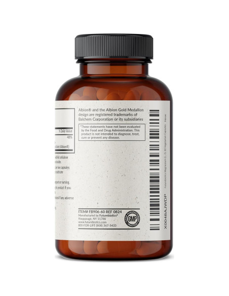 Futurebiotics Magnesio Glicinato 200 mg 60 Cápsulas Vegetarianas