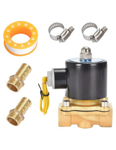 Válvula Solenoide Eléctrica CGELE 12V 1/2" Latón Normalmente Cerrada