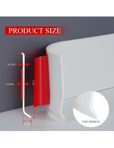 Moldura de Zócalo Autoadhesiva SUJIAMEI 5.4cm x 6.1m Blanca 2