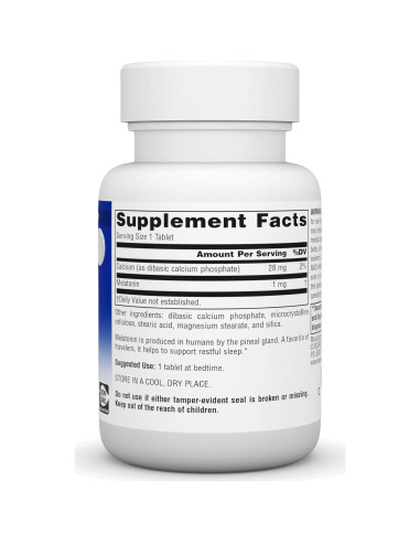 Melatonina 1 mg Source Naturals - 100 Tabletas para Sueño