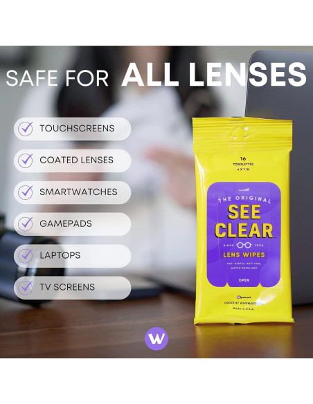 Toallitas de limpieza de lentes See Clear - 192 unidades