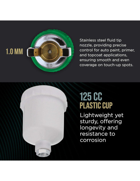 Pistola de Pintura Automotriz TCP Global G5800 HVLP 1.0mm Pistola de Pintura Automotriz TCP Global G5800 HVLP 1.0mm