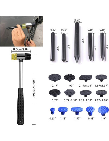 Extractor de Abolladuras Randalfy AR-01 - Kit Reparación 13 Piezas