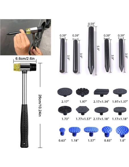 Extractor de Abolladuras Randalfy AR-01 - Kit Reparación 13 Piezas