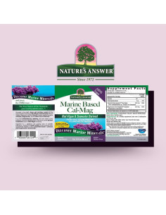 Calcio y Magnesio Marino Nature's Answer 500 mg 16 Oz 2