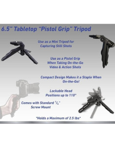 Trípode de mesa ajustable eCostConnection 16.5 cm con agarre 2