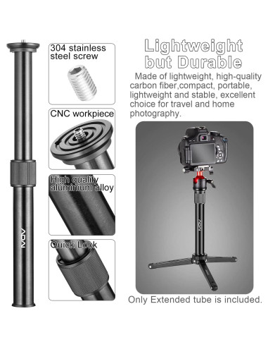 Barra de Extensión de Aluminio ADAI Gimbal 18.8-31.6 cm para Estabilizadores