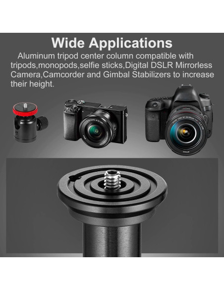 Barra de Extensión de Aluminio ADAI Gimbal 18.8-31.6 cm para Estabilizadores