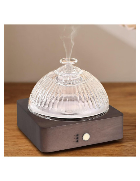 Difusor de Aceite Esencial Lecdura 200ml Vidrio y Madera Difusor de Aceite Esencial Lecdura 200ml Vidrio y Madera