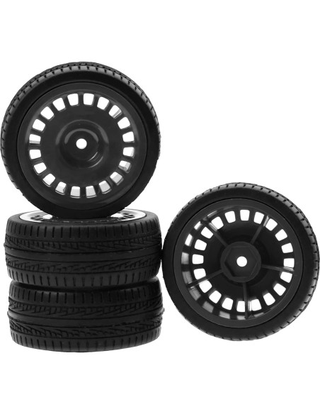 Neumáticos de Caucho 70mm con Llantas Nylon 12mm HIRCQOO