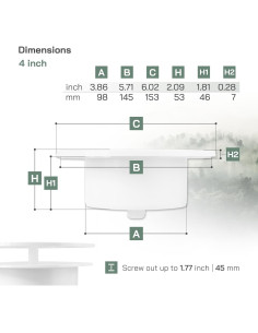Difusor de Aire Circular Vent Systems  10 cm Ajustable para HVAC 2