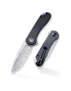 Cuchillo de Bolsillo CIVIVI Elementum Damasco 7.5 cm G10 Negro