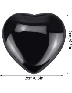 15 Piedras de Cristal Sanador Obsidiana Negra Corazón Marrywindix 2