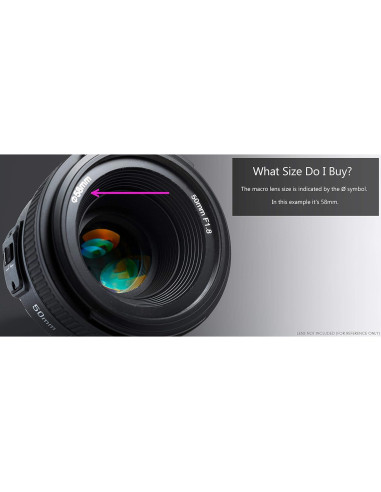 Lente Macro Digital +10 Acromático 39mm para Cámaras