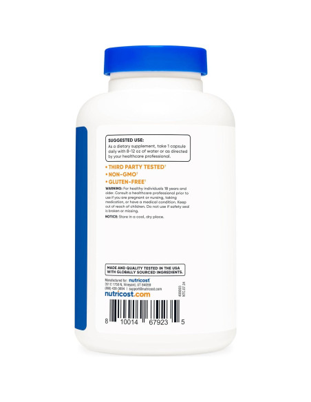 Suplemento Ginkgo Biloba Nutricost 120mg 240 Cápsulas Sin Gluten Suplemento Ginkgo Biloba Nutricost 120mg 240 Cápsulas Sin Gluten
