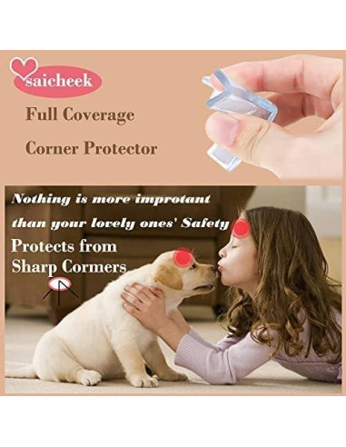 4 Protectores de Esquinas de Silicona saicheek para Bebés
