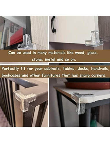 4 Protectores de Esquinas de Silicona saicheek para Bebés