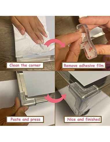 4 Protectores de Esquinas de Silicona saicheek para Bebés
