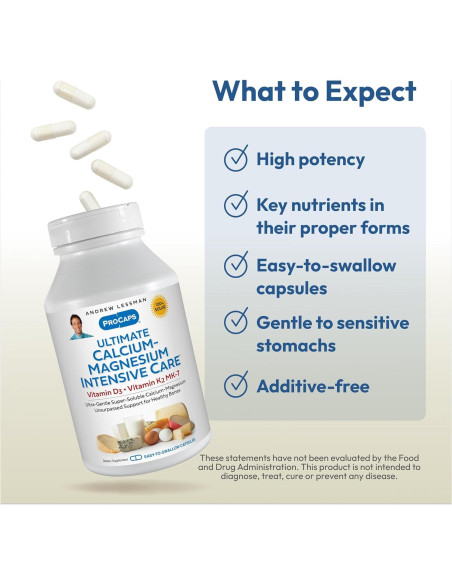 Suplemento de Calcio-Magnesio Andrew Lessman 60 Cápsulas