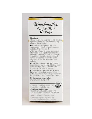 Té de Malvavisco Orgánico Celebración Herbals 24 Bolsas 0.01 kg