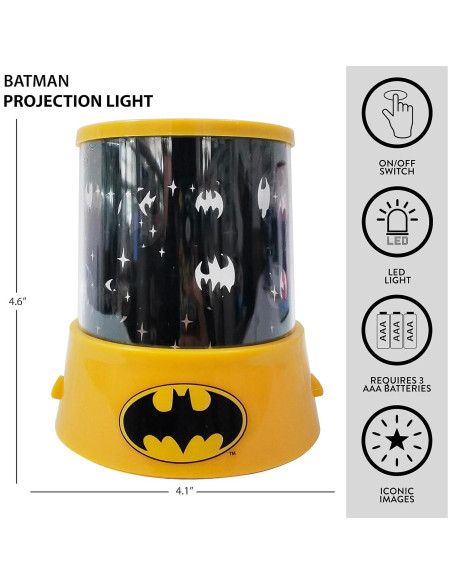 Lámpara Proyector Batman Idea Nuova Luz Nocturna 11.7 cm Lámpara Proyector Batman Idea Nuova Luz Nocturna 11.7 cm