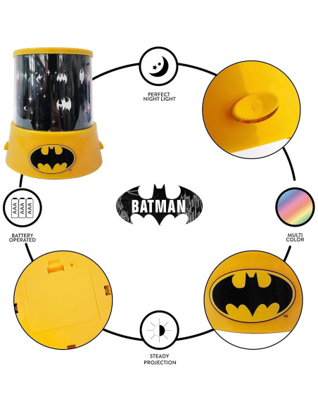 Lámpara Proyector Batman Idea Nuova Luz Nocturna 11.7 cm Lámpara Proyector Batman Idea Nuova Luz Nocturna 11.7 cm