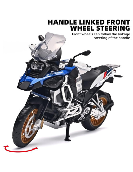 Modelo de Motocicleta Diecast RZAPE 1:12 Azul para Niños Modelo de Motocicleta Diecast RZAPE 1:12 Azul para Niños