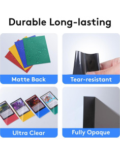 Mangas de cartas mate SEFOWG 600 unidades 6 colores TCG 2