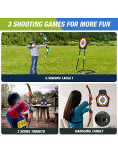 Set de Arco y Flecha HYES con Luz LED y 24 Flechas para Niños 2