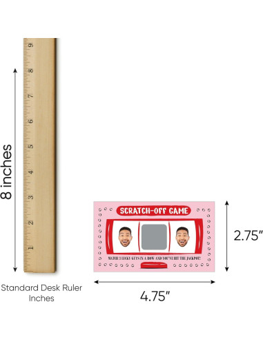 Tarjetas de Rascar Big Dot of Happiness - Suerte en el Amor - 22 Unidades