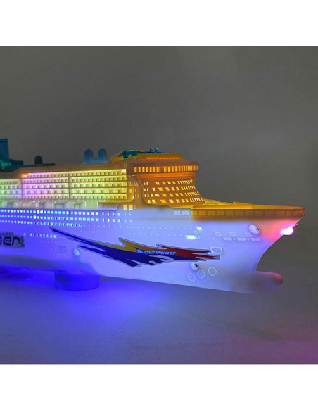 Barco de Crucero Colorido Wenini con Luz LED y Sonido 50 cm