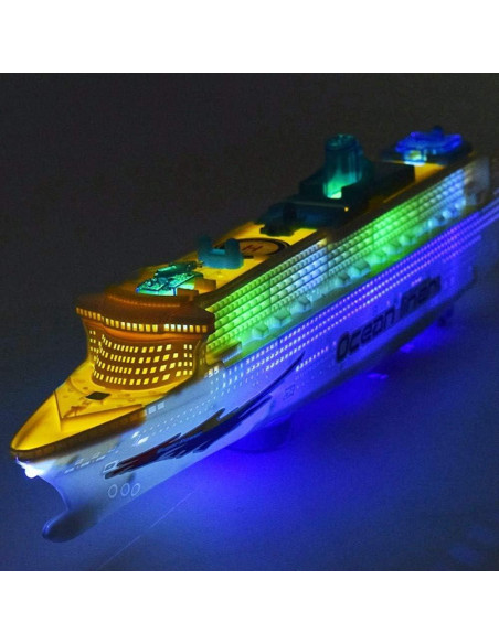Barco de Crucero Colorido Wenini con Luz LED y Sonido 50 cm