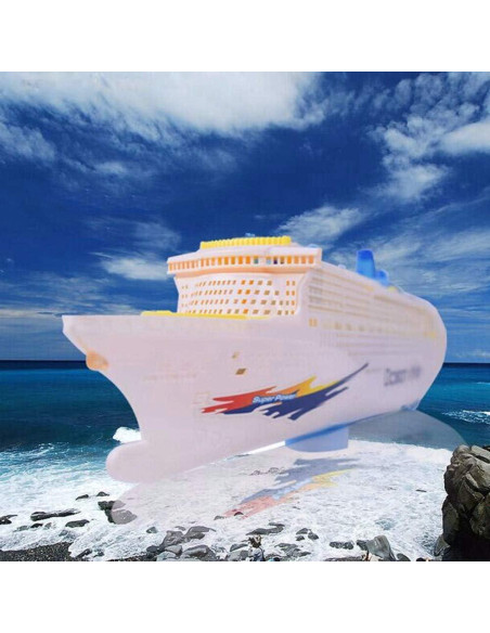 Barco de Crucero Colorido Wenini con Luz LED y Sonido 50 cm