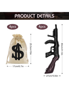 Juego de 8 Accesorios Inflables de Fiesta Yuuzue - Armas y Bolsas 2