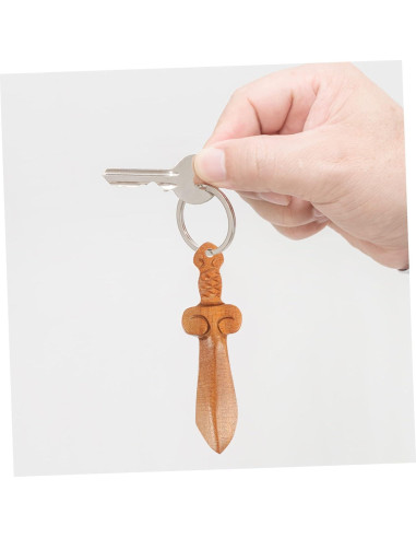 Adornos de Madera ABOOFAN 10 Piezas Mini Espadas Decorativas