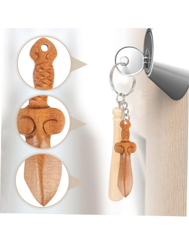 Adornos de Madera ABOOFAN 10 Piezas Mini Espadas Decorativas