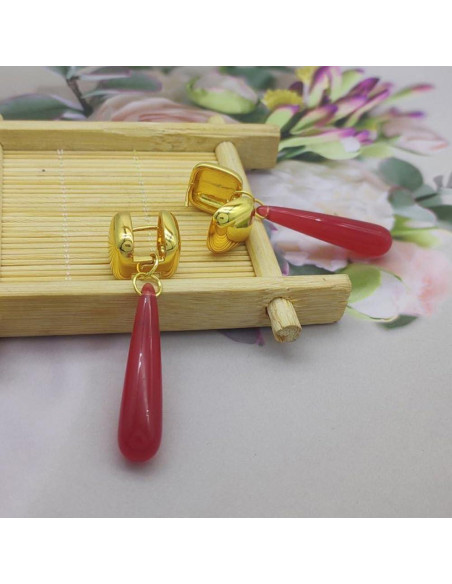 Pendientes Frieren Clip-On SaikouCos 4cm Cobre y Resina