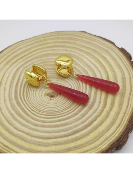 Pendientes Frieren Clip-On SaikouCos 4cm Cobre y Resina