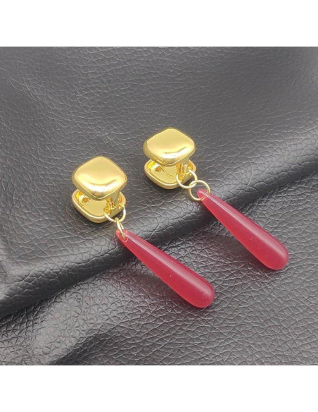 Pendientes Frieren Clip-On SaikouCos 4cm Cobre y Resina