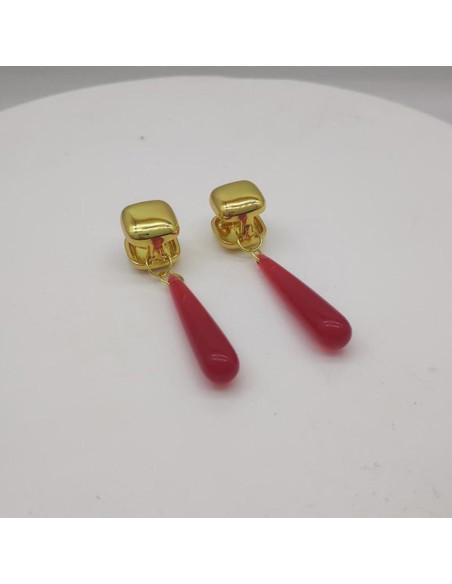 Pendientes Frieren Clip-On SaikouCos 4cm Cobre y Resina