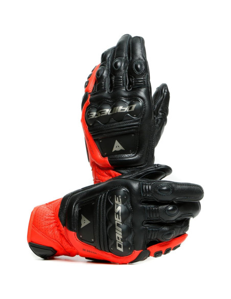 Guantes Dainese 4-Stroke 2 Negro/Rojo Fluorescente - Talla Grande